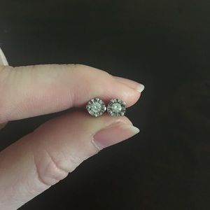 Genuine diamond earrings